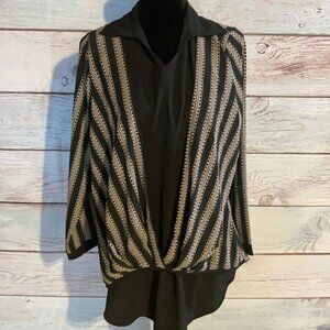 XL long sleeve layered look tunic top.